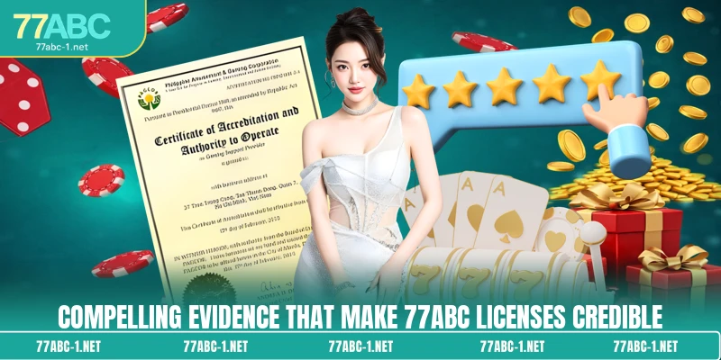 Compelling evidence that make 77ABC licenses credible