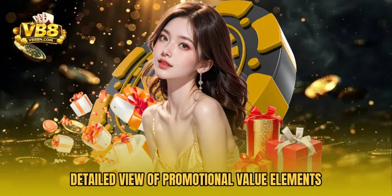 Detailed view of promotional value elements