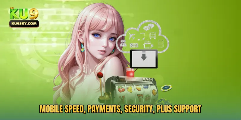 Mobile speed, payments, security, plus support